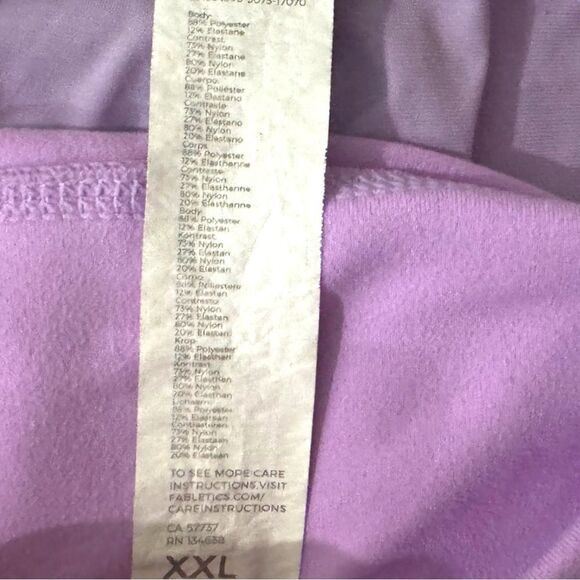 Fabletics Purple Powerhold Dynamic High Waisted Lattice 7/8 Leggings Size XXL - Picture 14 of 15